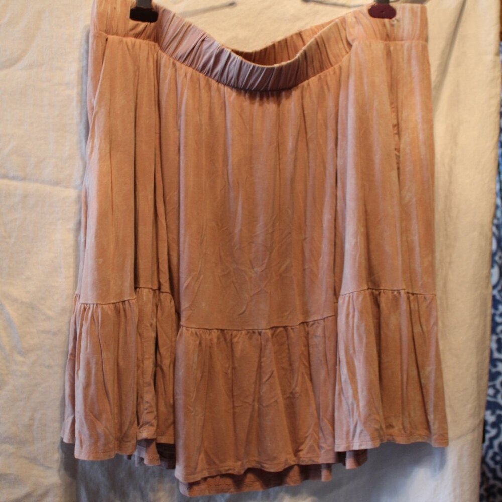 Mauve Knit Short Skirt